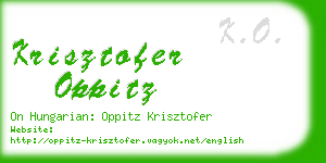 krisztofer oppitz business card